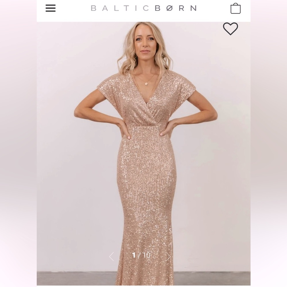 Baltic Born Vienna Sequin maxi dress Champagne | Gold